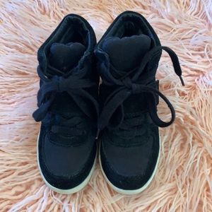 Ash Black Suede Wedge Hi-Top